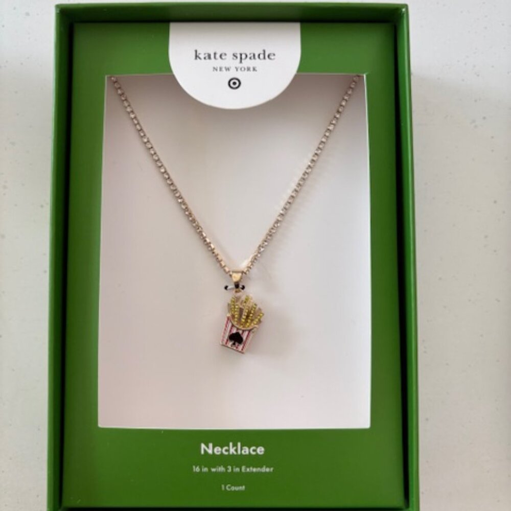 Kate Spade x Target French Fry Charm Tennis Necklace - NWT - Picture 5 of 7